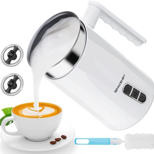10.1oz Milk Frother Steamer 4-in-1 Electric Automatic Hot & Cold Milk Frother