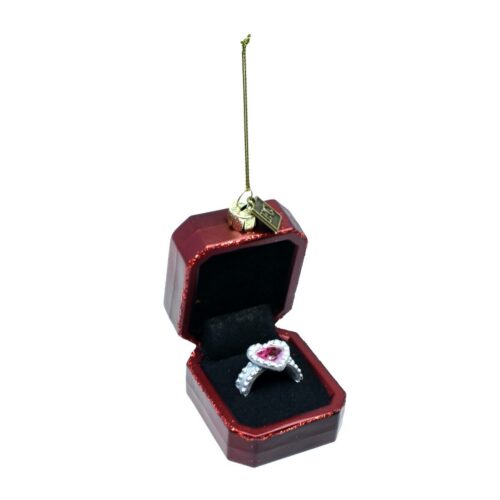 s-l1600 (27) Hanging Engagement Marry Me Ring Christmas Tree Ornament Holiday Gift Xmas Decor