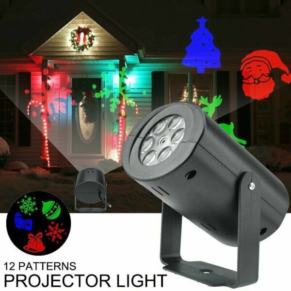 LED Christmas Projector Light Laser Landscape Xmas Moving Fairy Lamp Home Decor 3