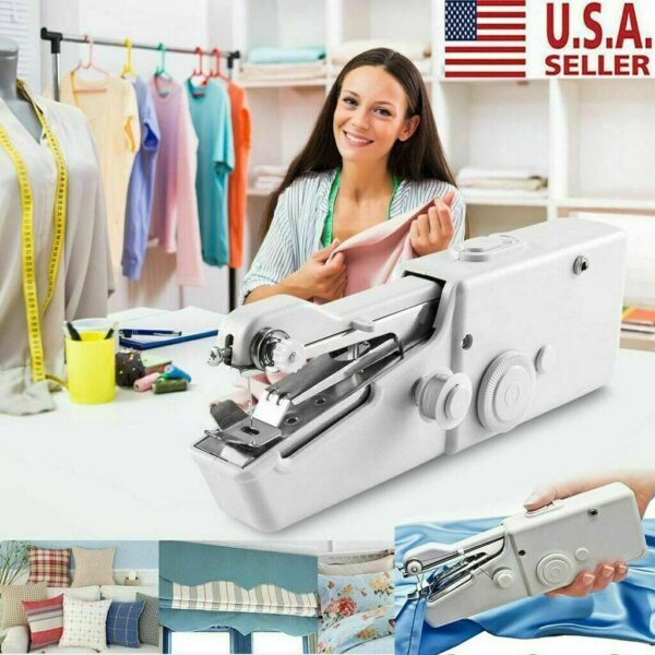 Mini DIY Portable Sewing Machine Tailor Stitch Hand-held Home Travel Cordless US