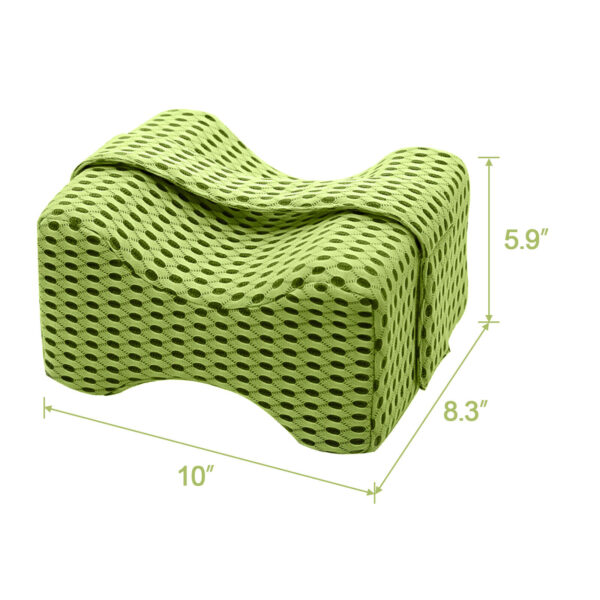 Contour Knee Leg Pillow Memory Foam Sleeping Support Cushion for Side Sleepers Green 3