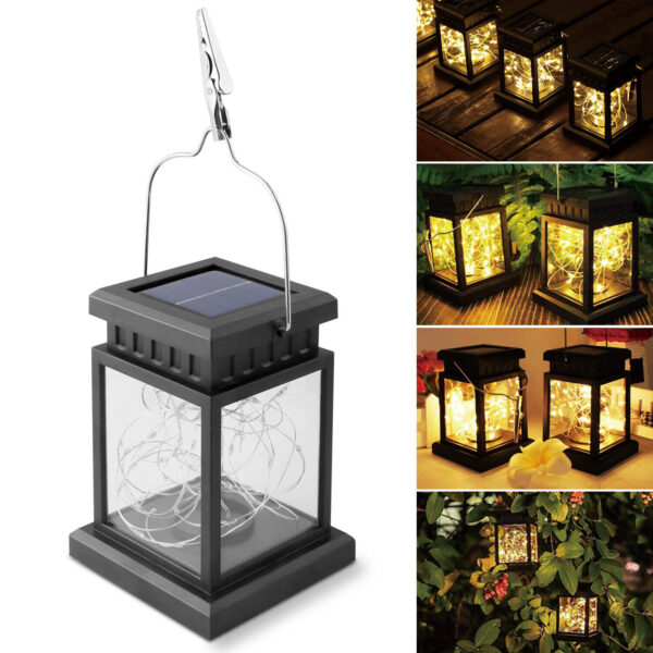 Solar Lantern Hanging Light LED Waterproof Ourdoor Garden Patio Lamp Decor Gifts 1