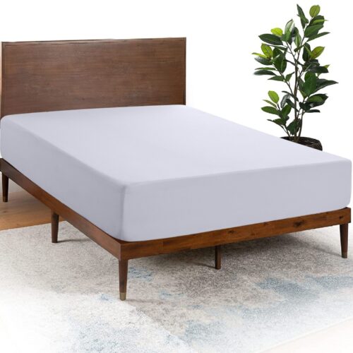 1800 Deep Pocket Fitted Sheet Queen Fully Elastic Fitted Sheets Bed Sheets White