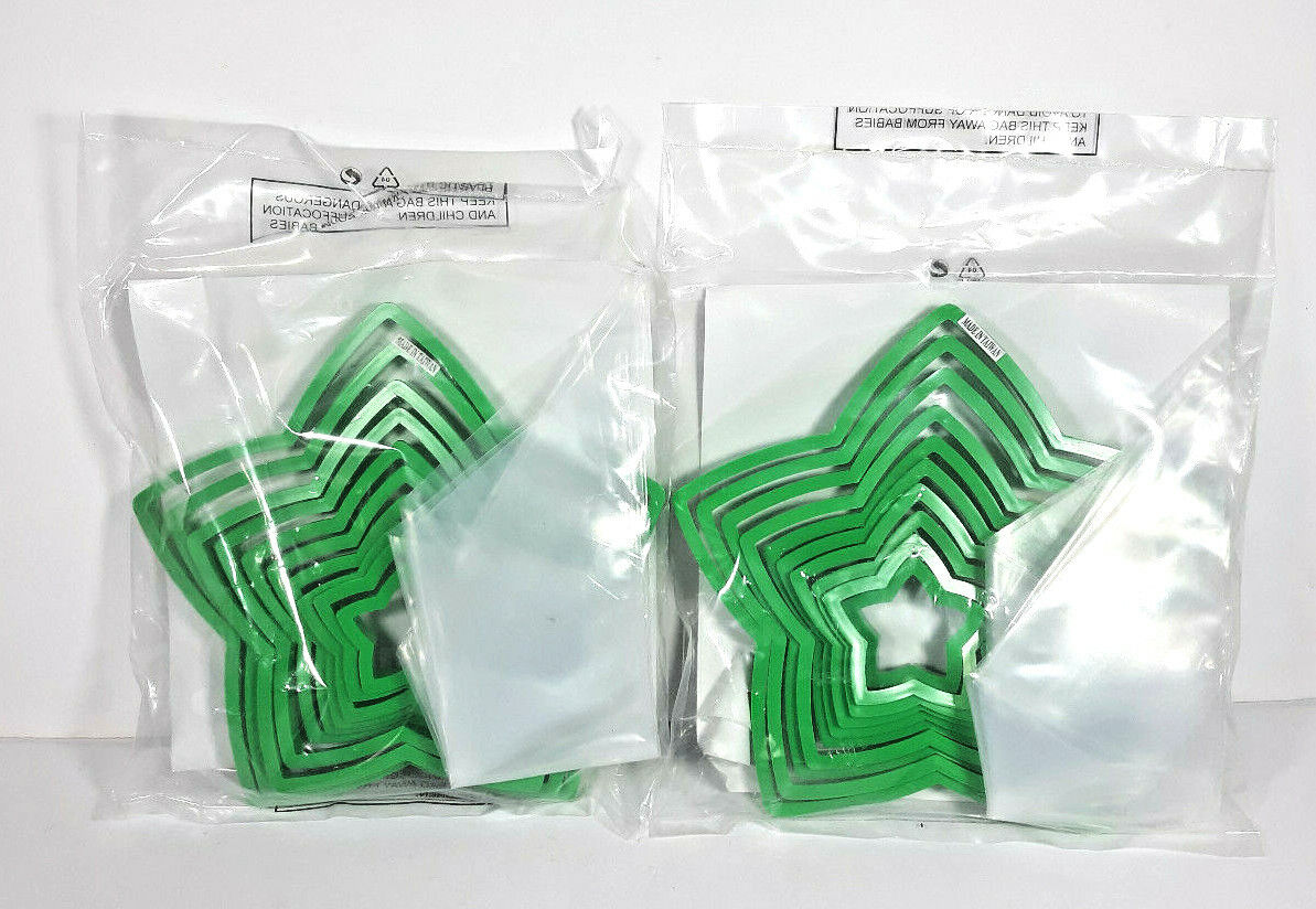 Christmas Tree Cookie Cutter Kit 15-Piece Set w/ Frosting Bags Tips – 2 Sets