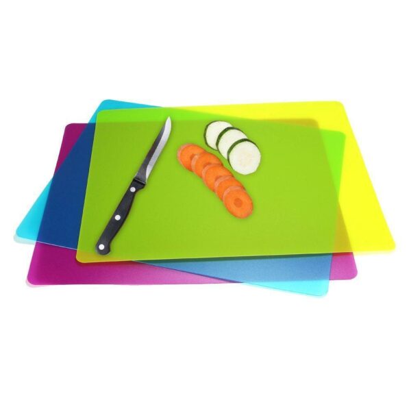 3 Pieces Flexible Plastic Cutting Board Sheets Kitchen Chopping Mat BPA-Free Set 1