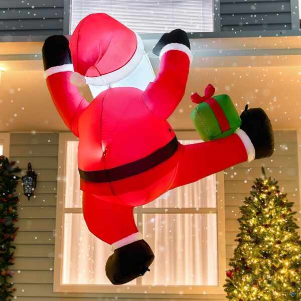 s-l1600 (37) 6 FT Tall Christmas Inflatable Climbing Santa w/ Gift Box Blow Up Hanging Santa