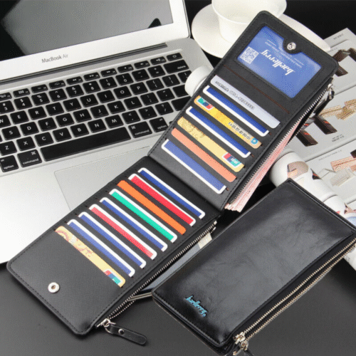 Mens Womens Leather Multi-card Wallet Long Credit Card Holder Purse Handbag Gift