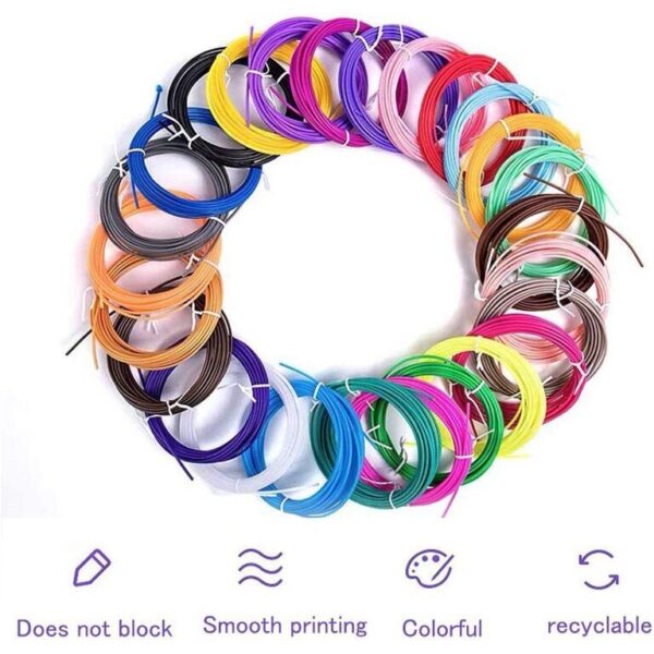 20 Colors 3D Pen Printer PLA Filament Refills High Precision 1.75mm 323 Feet 2
