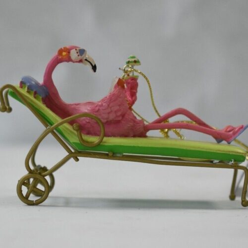Cape Shore Flamingo Beach Lounging Island Christmas Tree Ornament Decoration