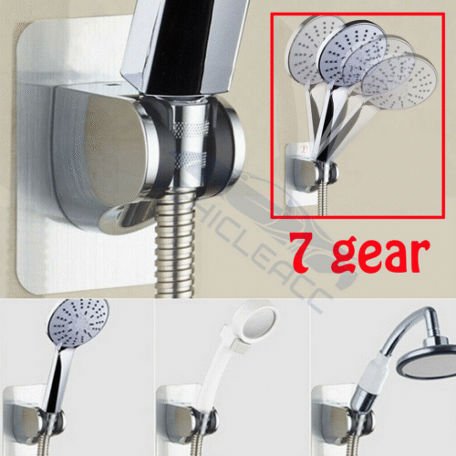 Bathroom Shower Head Holder Self-adhesive Wall Mounted Shower Bracket Adjustable