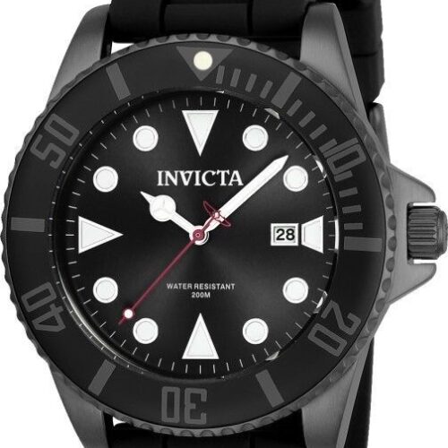 s-l1600 (6) Invicta Men's Pro Diver Quartz 3 Hand Steel Case Black Dial Rubber Watch 90305