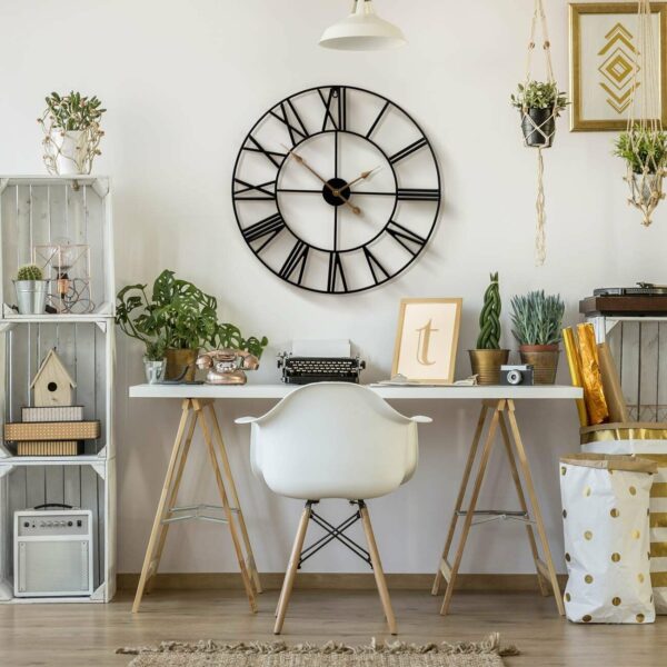 Sorbus Wall Clock, 24” Round Oversized Centurian Roman Numeral Style Home Décor 2