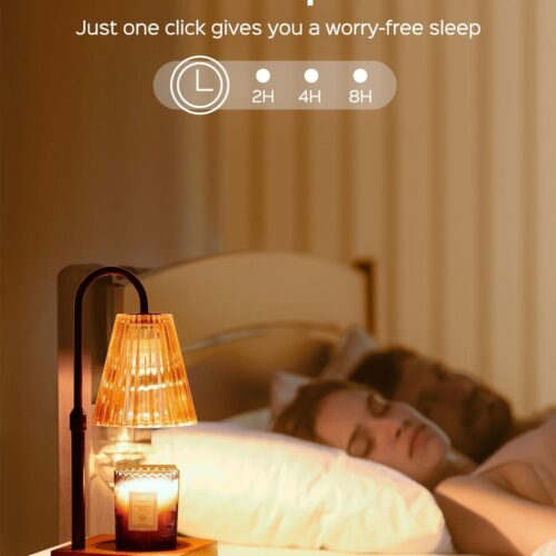 Candle Warmer Lamp Adjustable Candle Lamp Warmer with Timer & Dimmer & 2 Bulbs