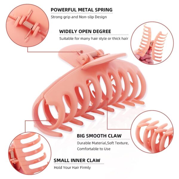 9PCS Large Hair Claw Clips For Women Thick Hair Strong Hold Stylish Barrettes US 2