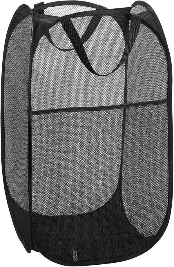 Large Foldable Storage Laundry Hamper Clothes Basket Mesh Laundry Washing Bag 2