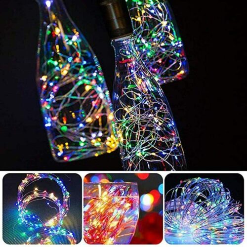 4Pcs Wine Bottle Cork Fairy String Light 2M 20 LED Lights Battery Operated Party