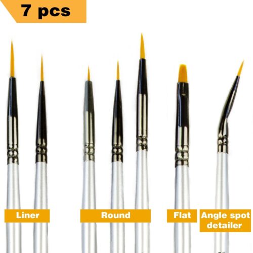s-l1600 (72) Miniature Paint Brushes - Best Detail Paint Brush Set - 7 pcs Model Paint Brush