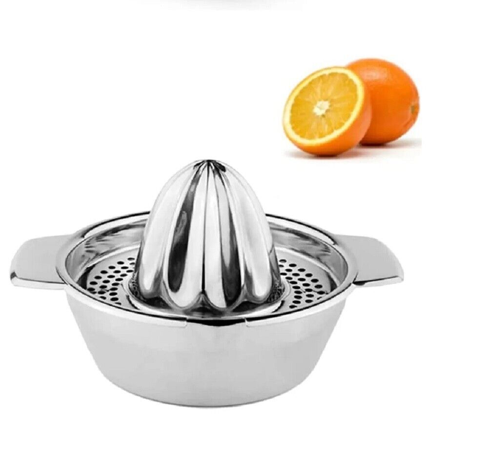 Stainless Steel Citrus Juicer-Hand Press Squeezer with Bowl & Strainer for Lemon