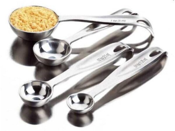 Amco WOSHERD Advanced Performance Measuring Spoons Stainless Steel 4 Set Silver 1