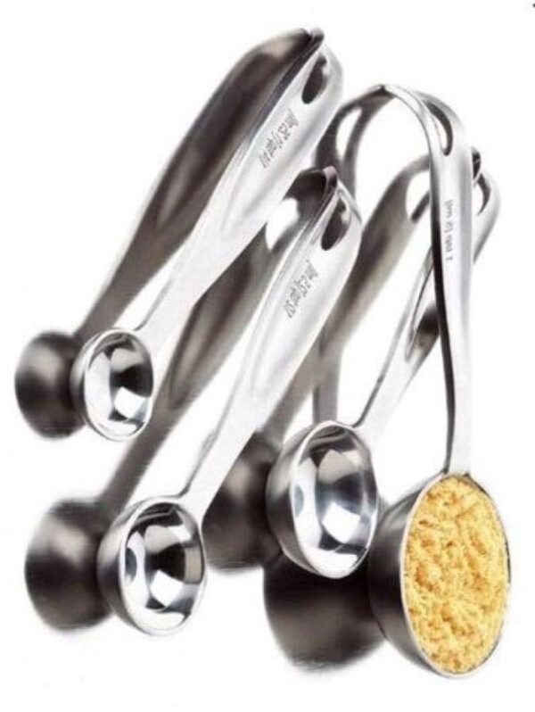 Amco WOSHERD Advanced Performance Measuring Spoons Stainless Steel 4 Set Silver 3