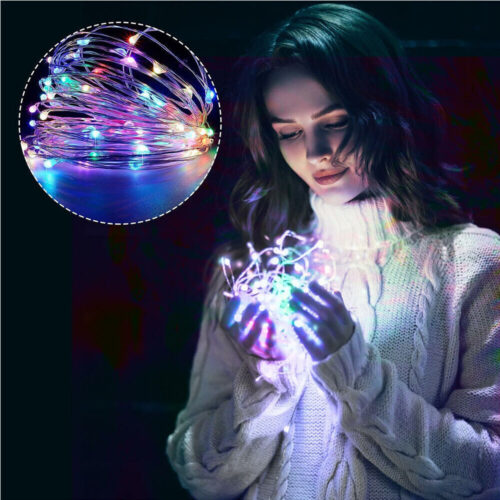 4Pack 20 LED 6.6ft Battery Operated Mini LED Copper Wire String Fairy Lights