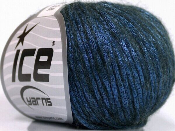 Ice ROCK STAR Yarn #52756 BLUE SOFT & SHINY Merino Wool Blend 50 Grams 1