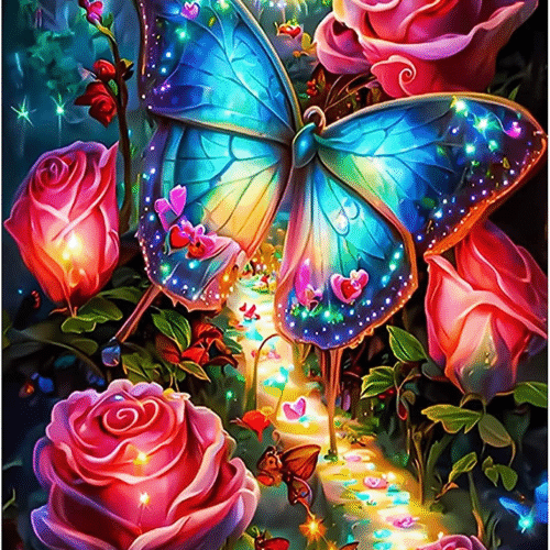 Diamond Painting Kits for Adults Butterfly 5D Diamond Art Kits Full Drill