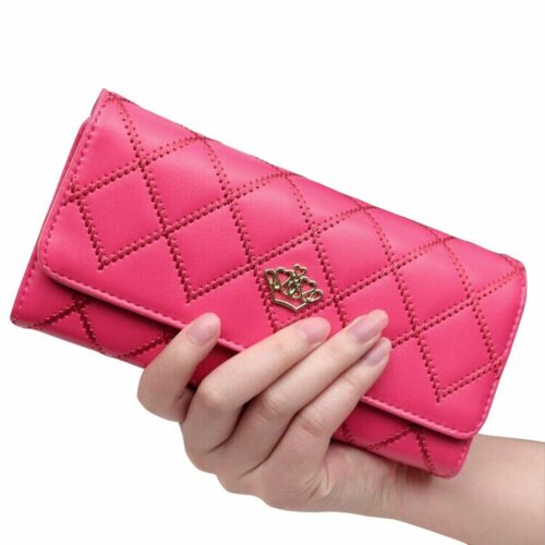 Large Capacity Women Leather Wallet Credit Card Holder Purse Phone Handbag Gift