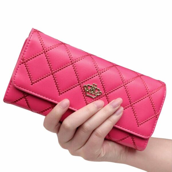 Large Capacity Women Leather Wallet Credit Card Holder Purse Phone Handbag Gift 1