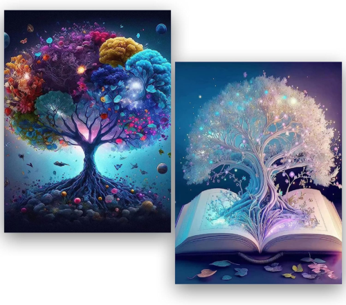 2 Pack Diamond Painting Kits for Adults Beginners and Kids-Treer Diamond Art Kit