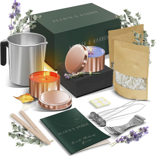 Candle Making Kit Supplies for Adults & Kids DIY for Beginners Natural Soy Wax