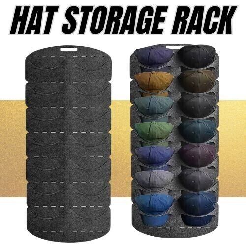 Hat Racks for Baseball Caps Organizer 14 Pockets Hat Storage Bag On Door 3