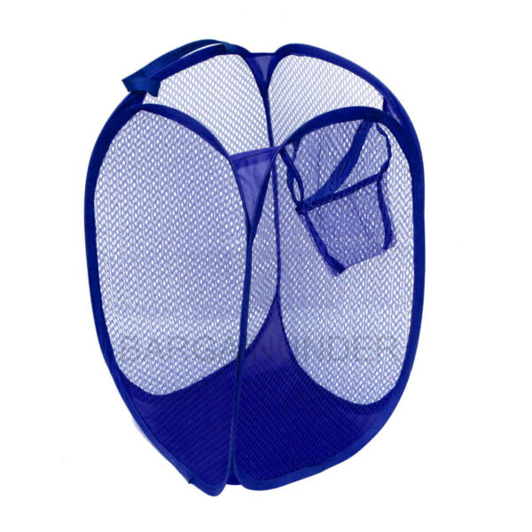 Pop Up Foldable Laundry Basket Mesh Hamper Washing Clothes Bag