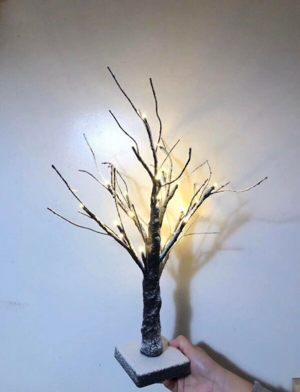 LED Snow Bonsai Tree Light 15-Inch Tabletop Lamp w/ 24 Light Bulbs 2