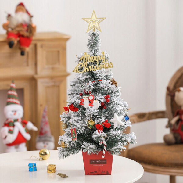 Artificial Christmas Tree W/Base&Light Holiday Xmas Tabletop Decor