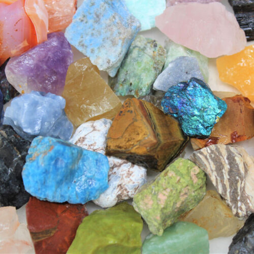 Mixed Lot Raw Crystal Chunks - 1" to 2" Bulk - Rough Gems Stones