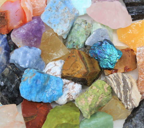 Mixed Lot Raw Crystal Chunks - 1" to 2" Bulk - Rough Gems Stones 1