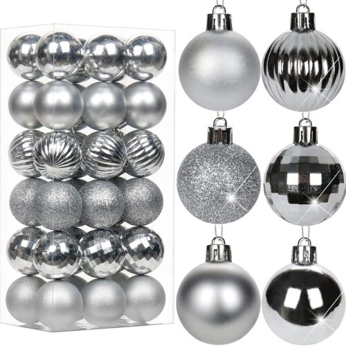 Christmas Balls Shatterproof Xmas Tree Ornaments Hanging Balls Decor