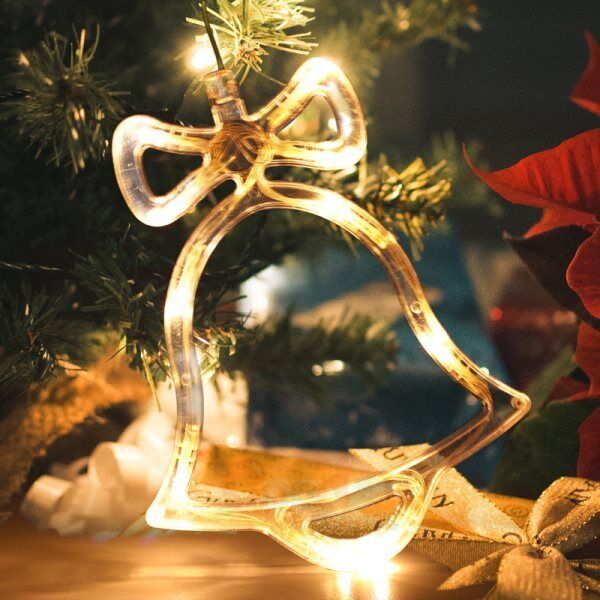 LED Christmas Hanging Lights Window Suction Lights Xmas Tree Star Decor Battery 3