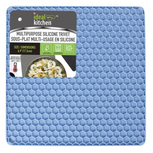 SILICONE POT HOLDERS Non-Slip Square And Circle Mats Trivet Heat Resistant