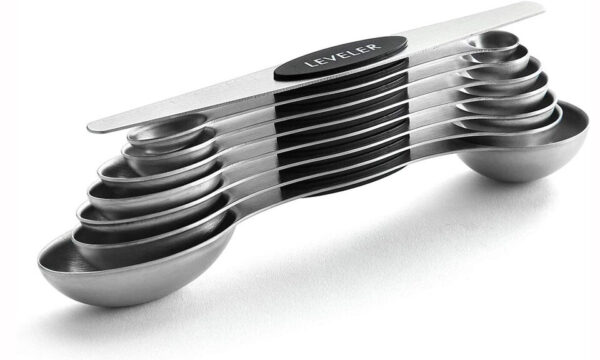 Magnetic Dual Sided Measuring Spoons with Leveler Set of 8-3 Colors To Pick From 2