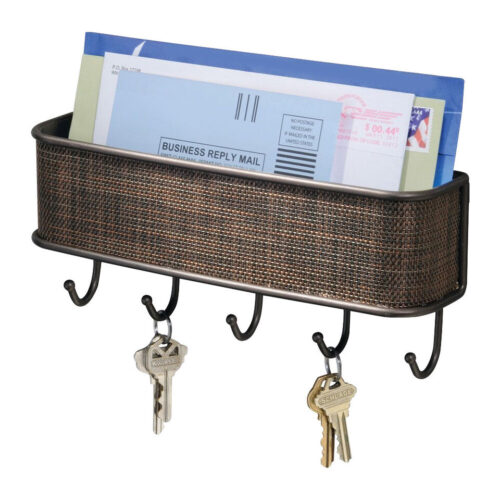 s-l960 (6) 5 Hooks Wall Mount Key Bag Towel Rack Hanger Holder Coat Robe Hat Clothes Rack