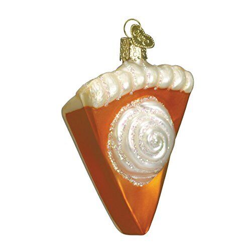 s-l960 (8) Ornaments: Piece of Pumpkin Pie Glass Blown Ornaments for Christmas Tree (32019)