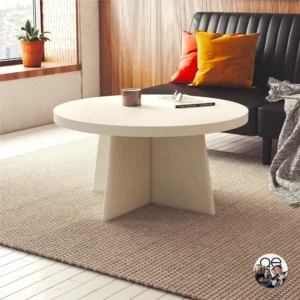Liam Round Coffee Table, Plaster