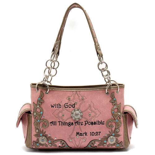 1 Scripture Bible Verse Concealed Carry Purse Western Handbag Women Shoulder Bag
