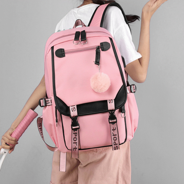 Women Girls Oxford Backpack 17" School Bag Waterproof Bookbag Travel Rucksack 4