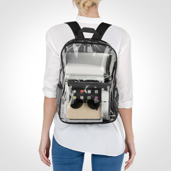 Clear Backpack Heavy Duty PVC Transparent Shoulder Handbag Waterproof School Bag 4