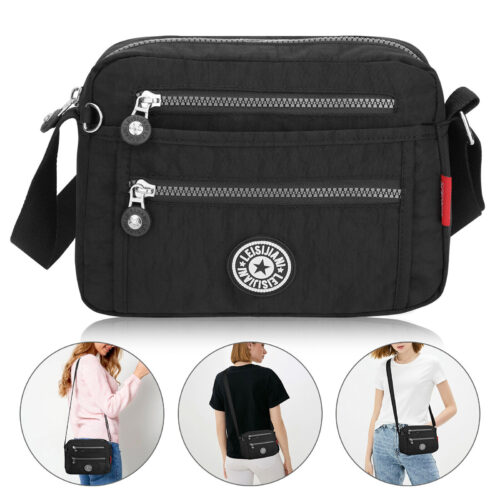 1 Waterproof Messenger Cross Body Bag Ladies Handbag Large Shoulder Womens Purse