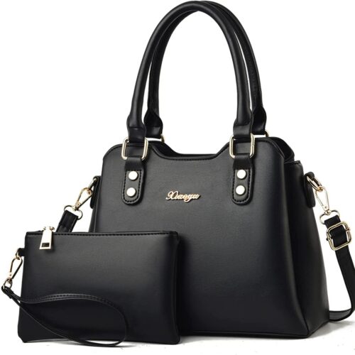 1 Purses and Handbags for Women Fashion Tote Bag Shoulder Bag Top Handle Set 2pcs