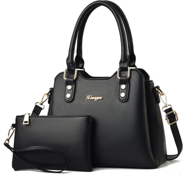 Purses and Handbags for Women Fashion Tote Bag Shoulder Bag Top Handle Set 2pcs 1